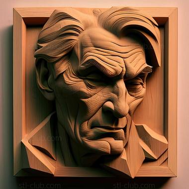 3D мадэль Американский художник Виллем де Кунинг. (STL)